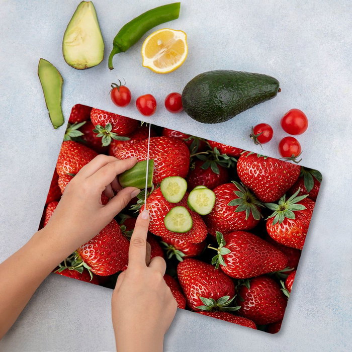 Hermia Tabla de Cortar de Vidrio Templado Antibacteriana 30 x 40 cm Antideslizante Cocina 3040